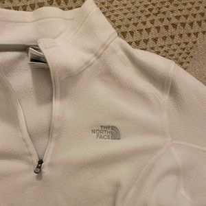 North Face 1/4 Zip White